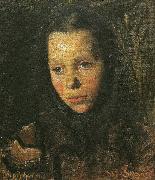 Viggo Johansen ung skagenspige oil painting
